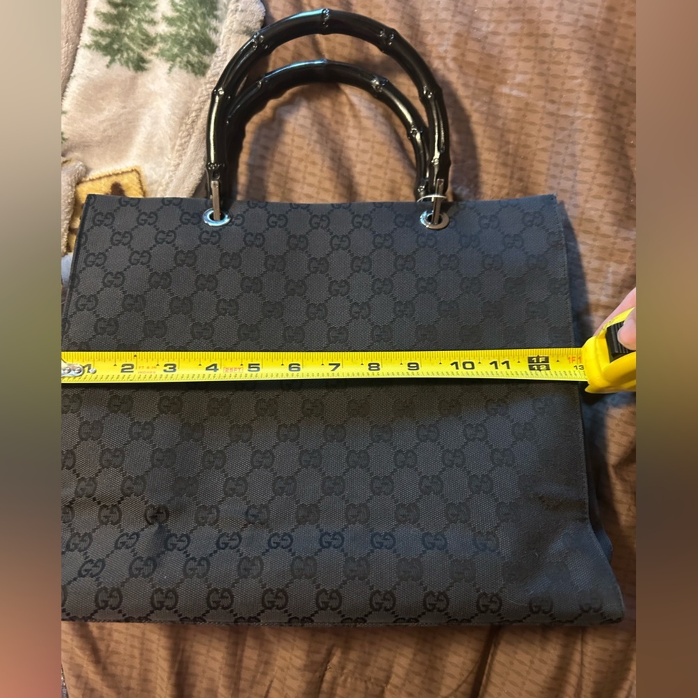 vintage Gucci black GG canvas bamboo handle tote bag - Picture 16 of 16